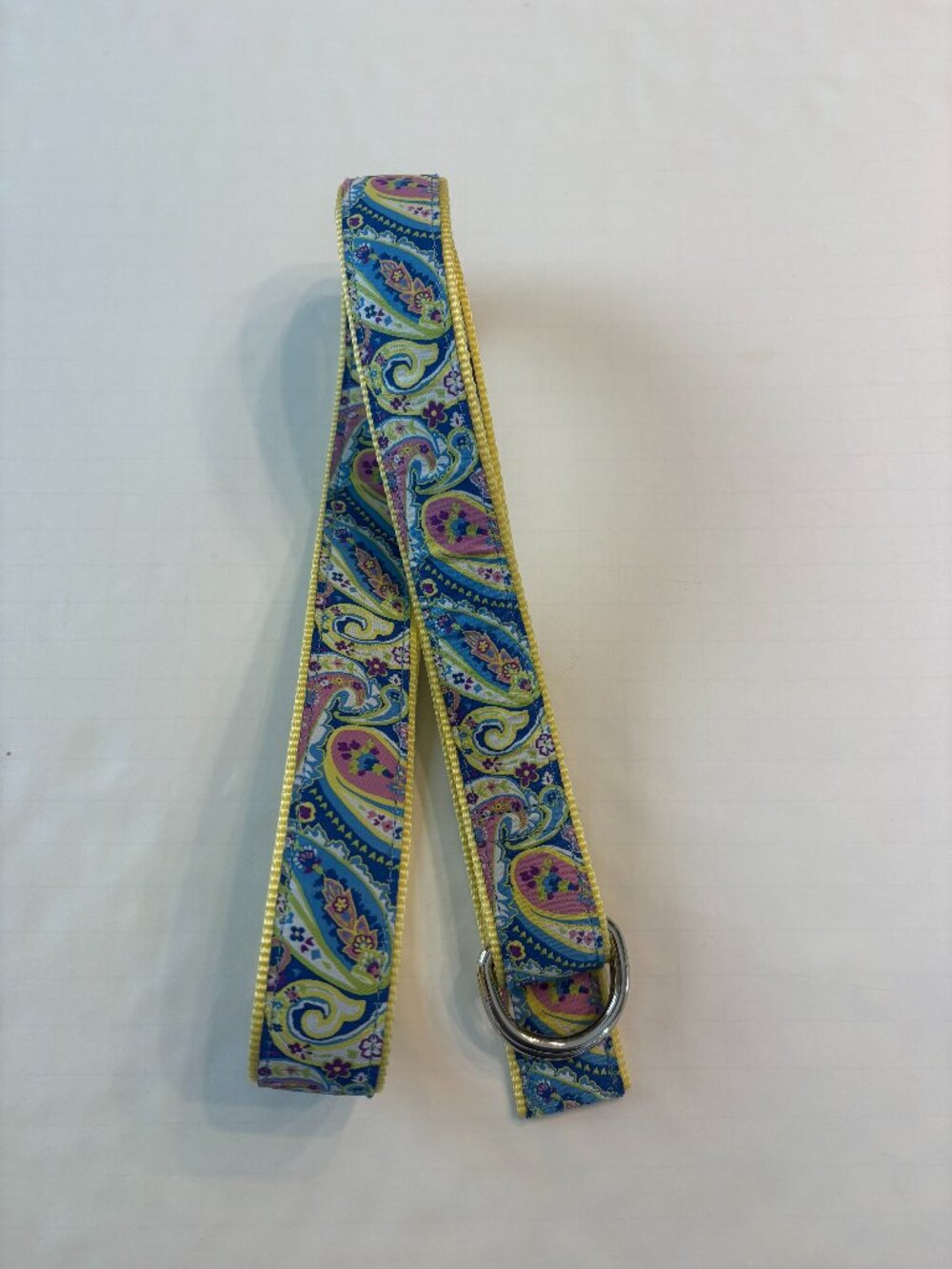 Womens Douglas Paquette Size L Paisley Print Belt Vintage